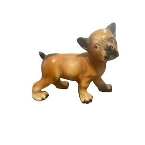 Boxer Puppy Dog Figurine Vintage Hard Plastic Celluloid Hong Kong Vintage